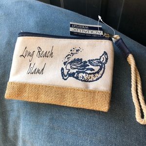 Aqualux LBI mermaid canvas wristlet